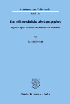 Cover Das völkerrechtliche Abwägungsgebot.