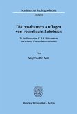 Die posthumen Auflagen von Feuerbachs Lehrbuch.