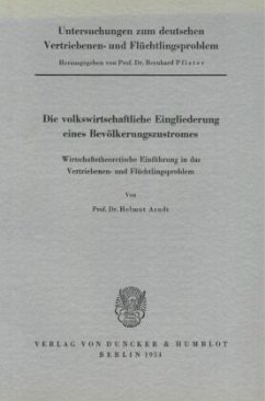 Cover Untersuchungen zum deutschen Vertriebenen- und Flüchtlingsproblem.