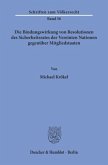 Die Bindungswirkung von Resolutionen des Sicherheitsrates der Vereinten Nationen gegenüber Mitgliedstaaten.