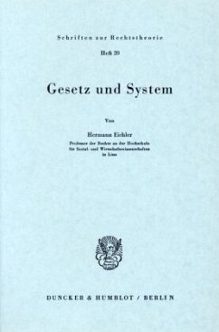 Gesetz und System. - Eichler, Hermann