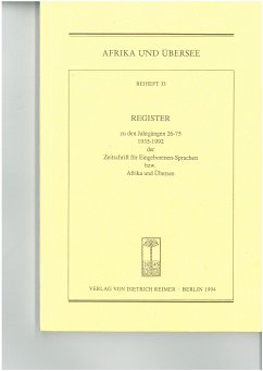 Zeitschrift für Eingeborenen-Sprachen bzw. 