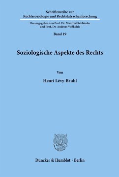 Soziologische Aspekte des Rechts. - Lévy-Bruhl, Henri