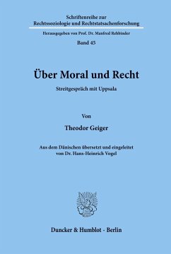 Über Moral und Recht. - Geiger, Theodor