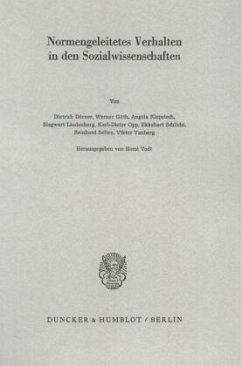 Cover Normengeleitetes Verhalten in den Sozialwissenschaften.