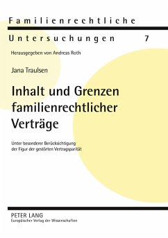 Cover Inhalt und Grenzen familienrechtlicher Verträge