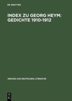 Index zu Georg Heym: Gedichte 1910¿1912
