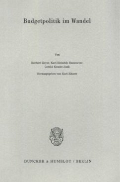 Budgetpolitik im Wandel. - Häuser, Karl (Hrsg.)