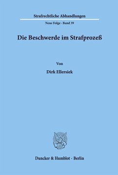 Cover Die Beschwerde im Strafprozeß.