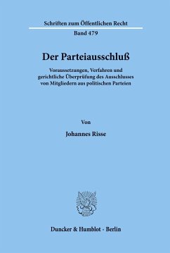 Der Parteiausschluß. - Risse, Johannes