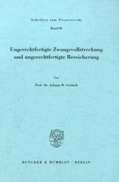 Cover Ungerechtfertigte Zwangsvollstreckung und ungerechtfertigte Bereicherung.