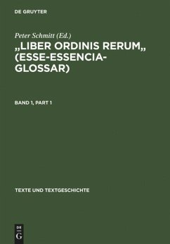 &quote;Liber ordinis rerum&quote; (Esse-Essencia-Glossar)