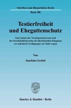 Cover Testierfreiheit und Ehegattenschutz.