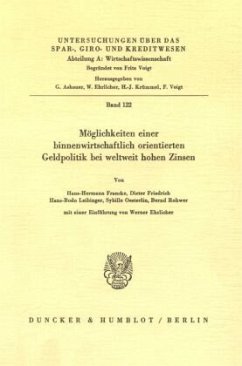 Cover Möglichkeiten einer binnenwirtschaftlich orientierten Geldpolitik bei weltweit hohen Zinsen.