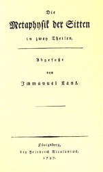 Cover Grundlegung zur Metaphysik der Sitten