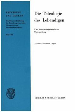 Cover Die Teleologie des Lebendigen.