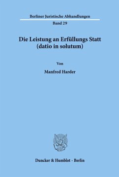Cover Die Leistung an Erfüllungs Statt (datio in solutum).