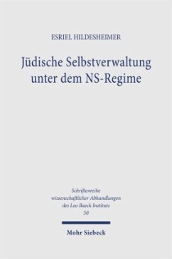Cover Jüdische Selbstverwaltung unter dem NS-Regime