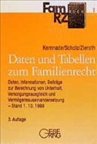 Daten und Tabellen zum Familienrecht. Band 1 - Kemnade, Gerhard / Scholz, Harald / Zieroth, Detlef