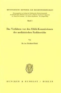 Cover Das Verfahren vor den Ethik-Kommissionen der medizinischen Fachbereiche.