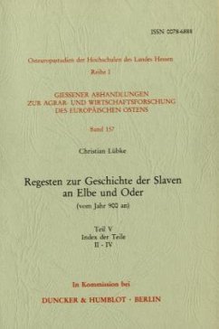 Regesten zur Geschichte der Slaven an Elbe und Oder (vom Jahr 900 an). - Lübke, Christian