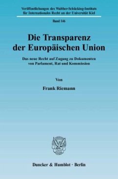 Die Transparenz der Europäischen Union. - Riemann, Frank