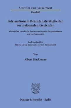 Internationale Beamtenstreitigkeiten vor nationalen Gerichten. - Bleckmann, Albert