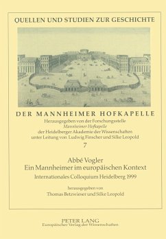 Cover Abbé Vogler. Ein Mannheimer im europäischen Kontext
