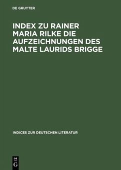 Index zu Rainer Maria Rilke Die Aufzeichnungen des Malte Laurids Brigge