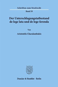 Cover Der Unterschlagungstatbestand de lege lata und de lege ferenda.