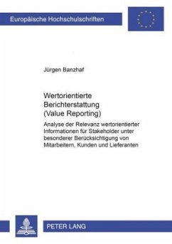 Wertorientierte Berichterstattung (Value Reporting) - Banzhaf, Jürgen