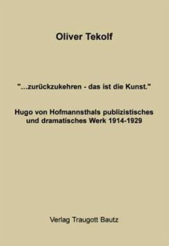 ...zurückzukehren - das ist die Kunst - Tekolf, Oliver