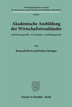 Cover Akademische Ausbildung der Wirtschaftstreuhänder.