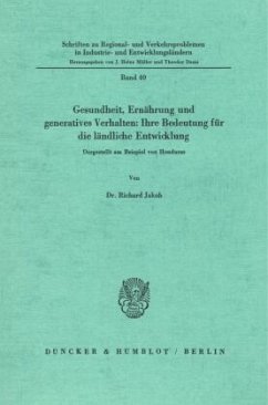 Cover Gesundheit, Ernährung und generatives Verhalten: Ihre Bedeutung für die ländliche Entwicklung.