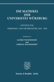 Die Matrikel der Universität Würzburg.