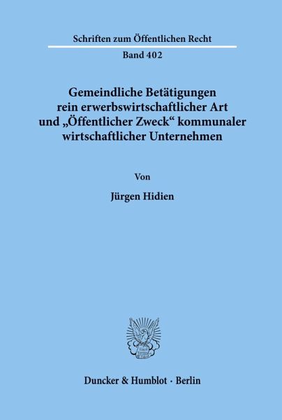 Gemeindliche Betätigungen rein erwerbswirtschaftlicher Art und 