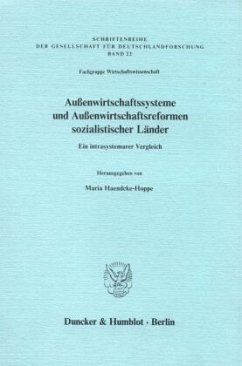 Cover Außenwirtschaftssysteme und Außenwirtschaftsreformen sozialistischer Länder.
