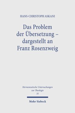 Cover Das Problem der Übersetzung, dargestellt an Franz Rosenzweig