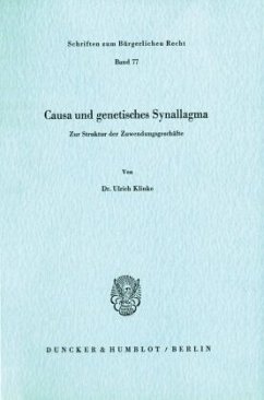 Causa und genetisches Synallagma. - Klinke, Ulrich