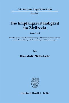 Die Empfangszuständigkeit im Zivilrecht. - Müller-Laube, Hans-Martin