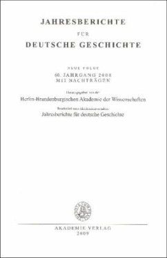 Cover Jahresberichte für deutsche Geschichte. Neue Folge, Berichtsjahr 2008