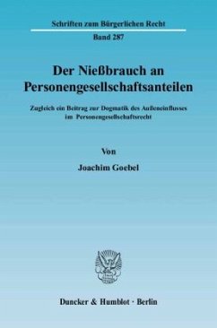 Cover Der Nießbrauch an Personengesellschaftsanteilen.