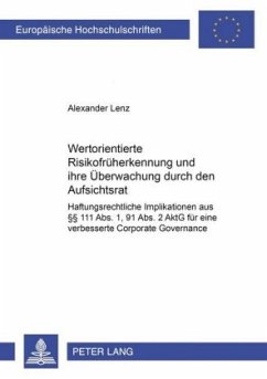 Cover Wertorientierte Risikofrüherkennung und ihre Überwachung durch den Aufsichtsrat