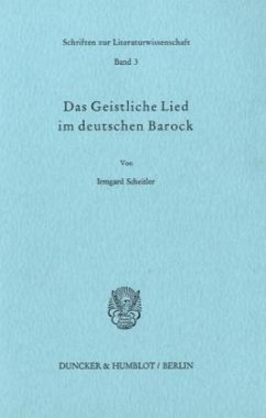 Cover Das Geistliche Lied im deutschen Barock.