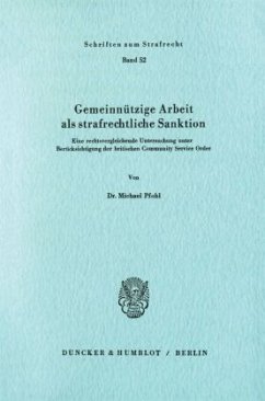 Cover Gemeinnützige Arbeit als strafrechtliche Sanktion.