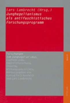 Junghegelianismus als antifaschistisches Forschungsprogramm