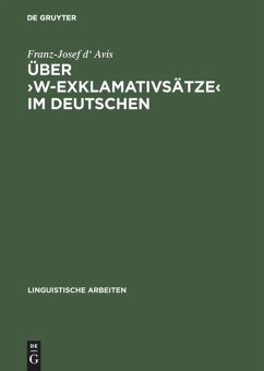 Über ¿w-Exklamativsätze¿ im Deutschen Über ¿w-Exklamativsätze¿ im Deutschen