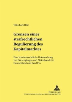 Cover Grenzen einer strafrechtlichen Regulierung des Kapitalmarktes