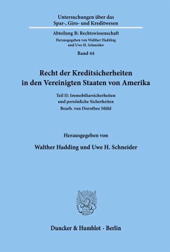 Cover Recht der Kreditsicherheiten in den Vereinigten Staaten von Amerika.