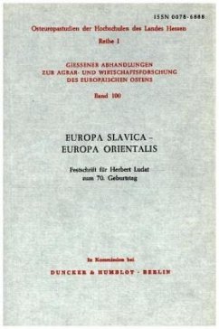 Europa Slavica - Europa Orientalis. - Grothusen, Klaus-Detlev / Zernack, Klaus (Hgg.)